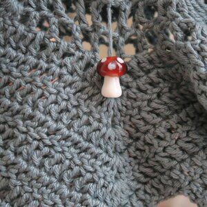 Handmade knit mushroom top